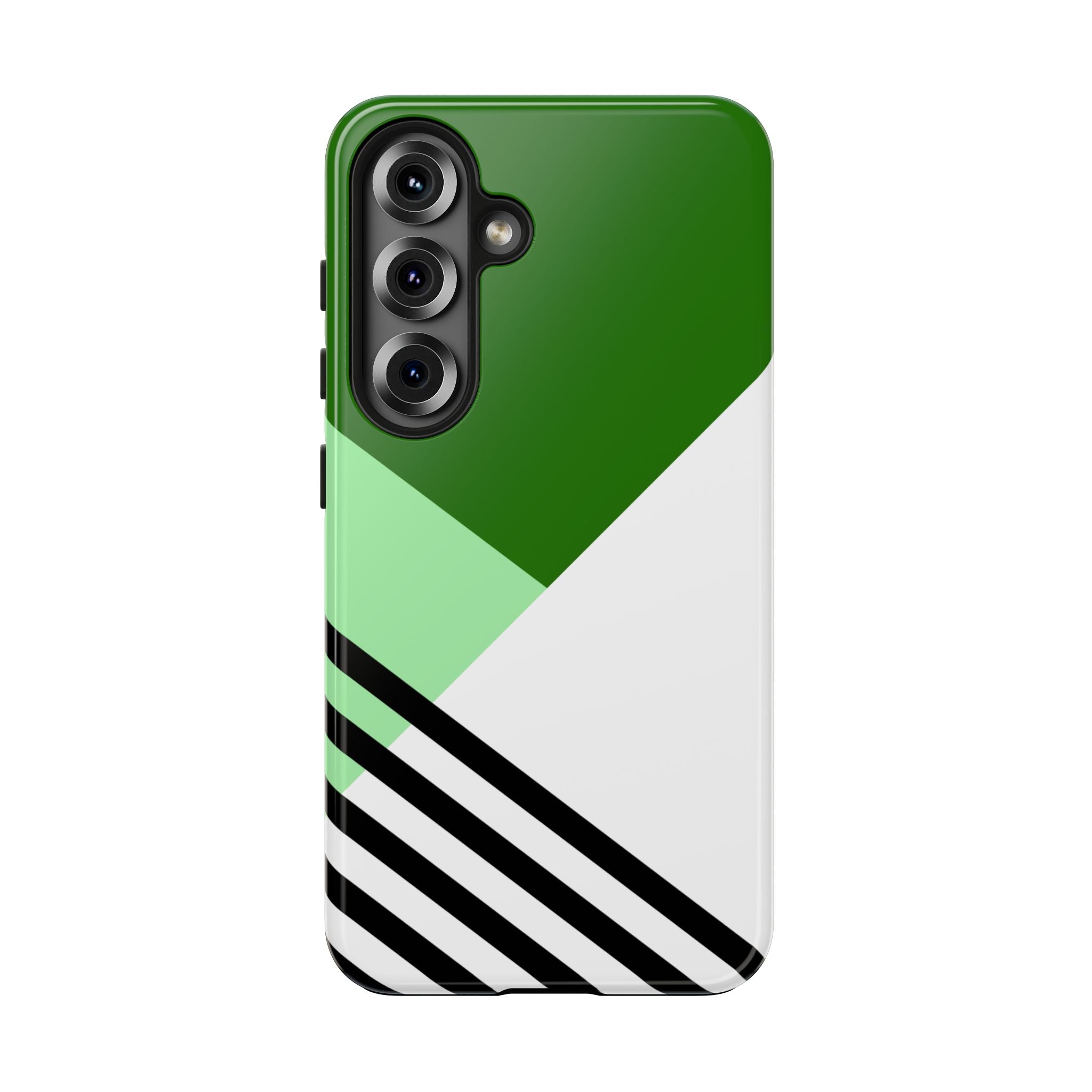 Green Geometric Stripe Phone Case | Tough Phone Cases