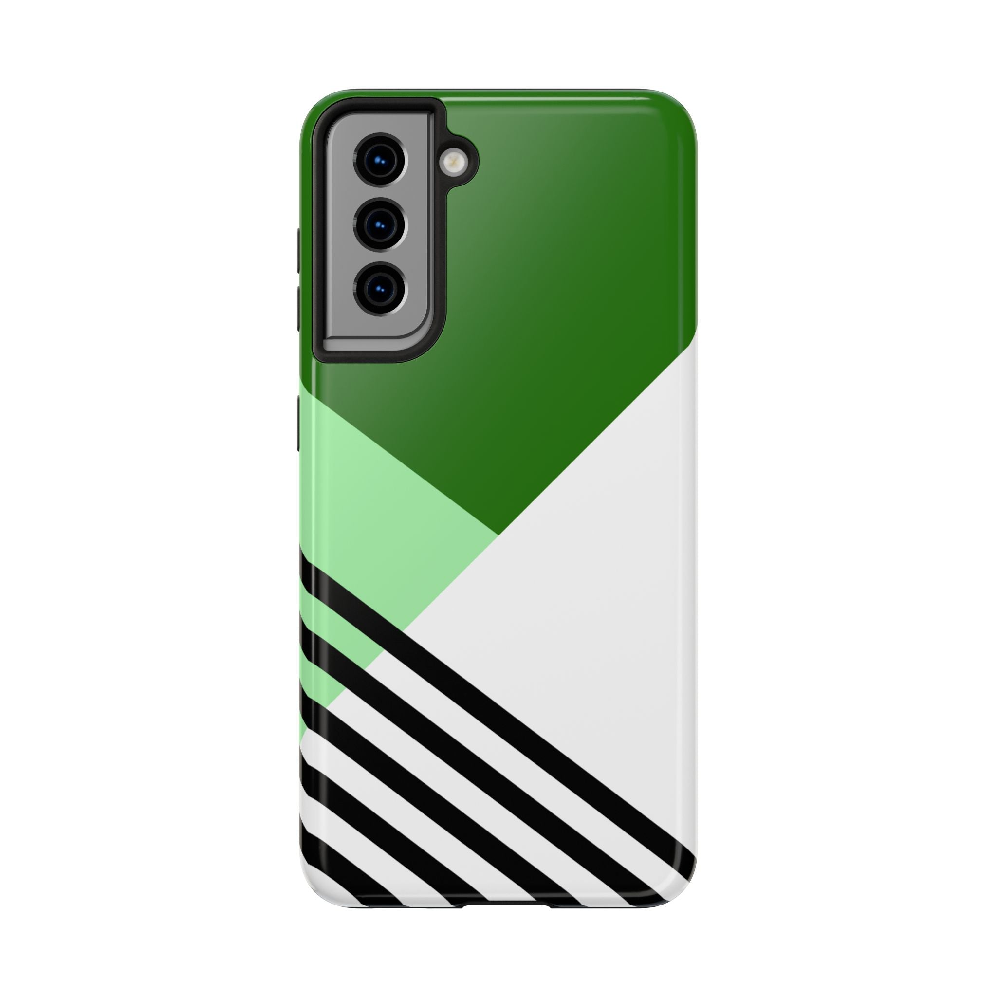 Green Geometric Stripe Phone Case | Tough Phone Cases