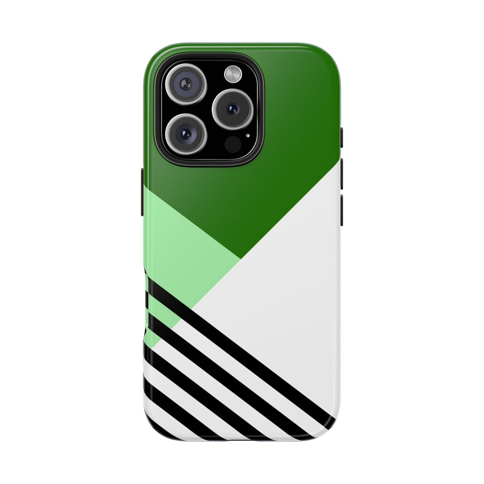 Green Geometric Stripe Phone Case | Tough Phone Cases