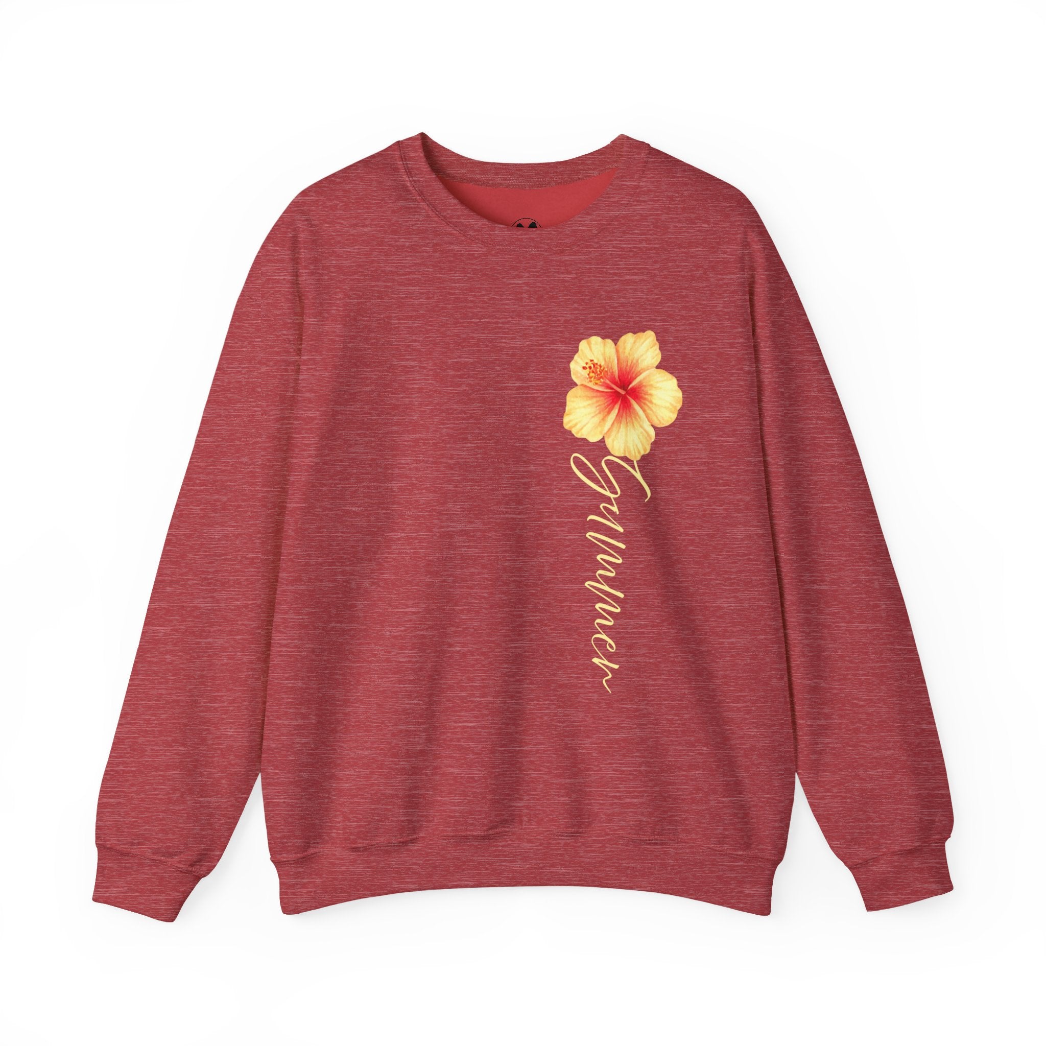Yellow Hibiscus Floral Crewneck sweatshirt | tropical flower design
