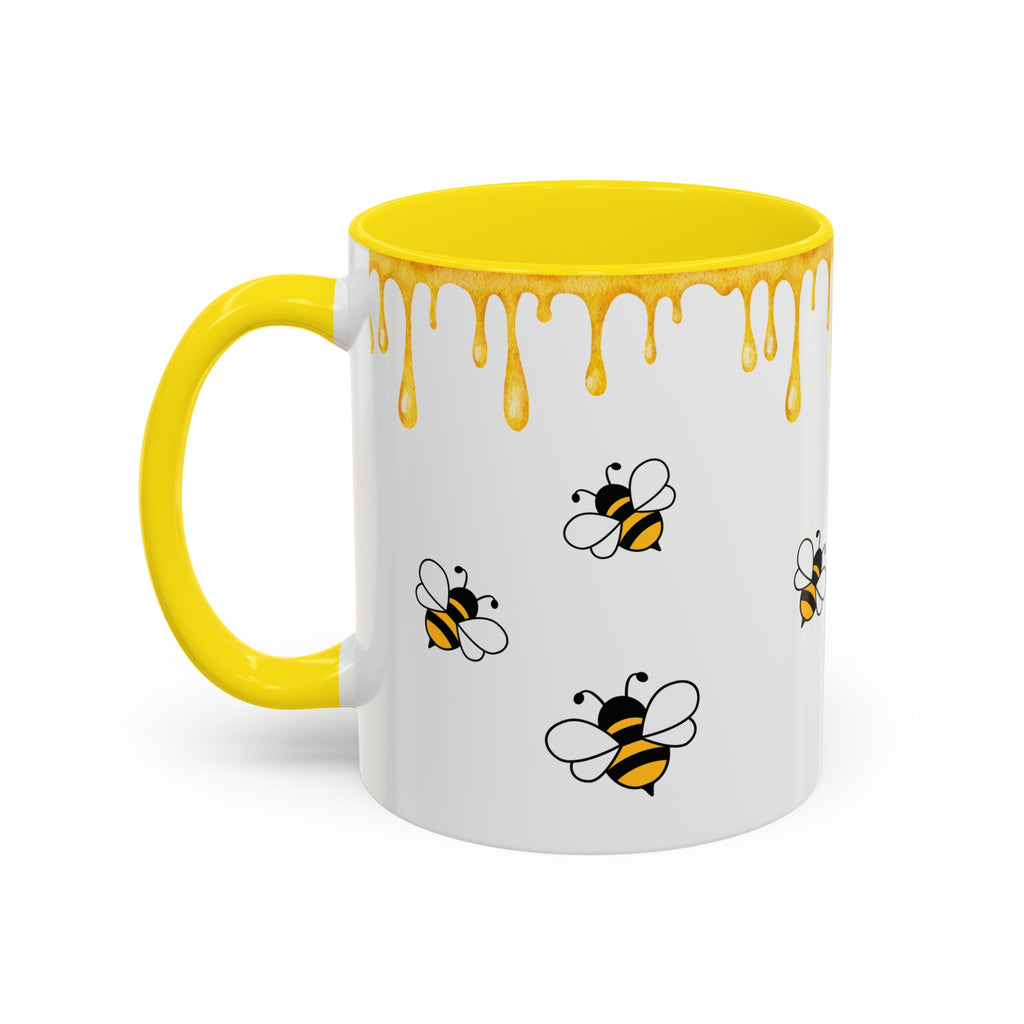 Honey Drip Bee Pattern Mug | Coffee Mug