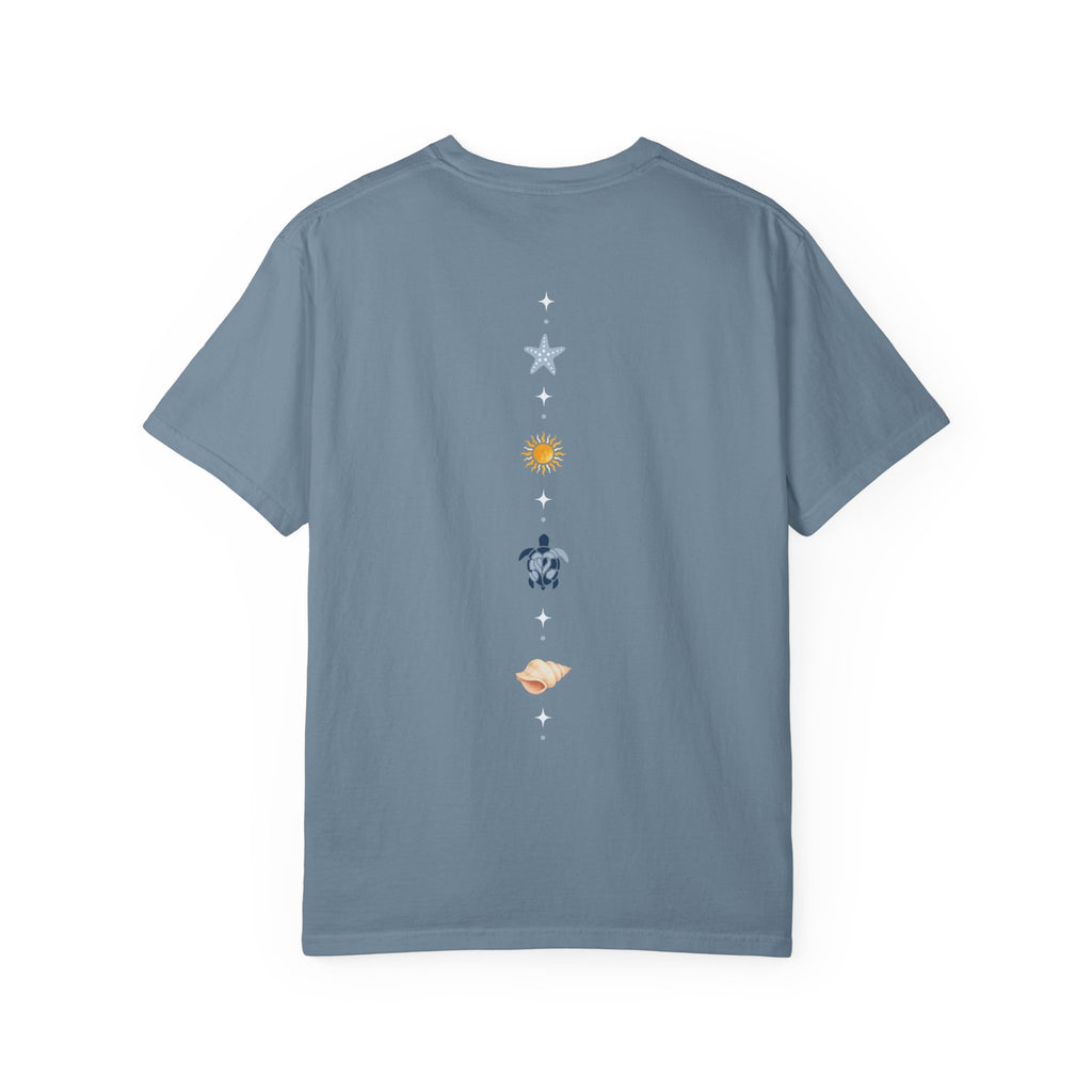 Celestial Icons back print T-Shirt | sun star moon planets
