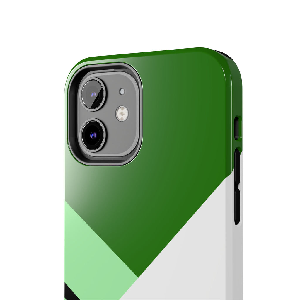 Green Geometric Stripe Phone Case | Tough Phone Cases