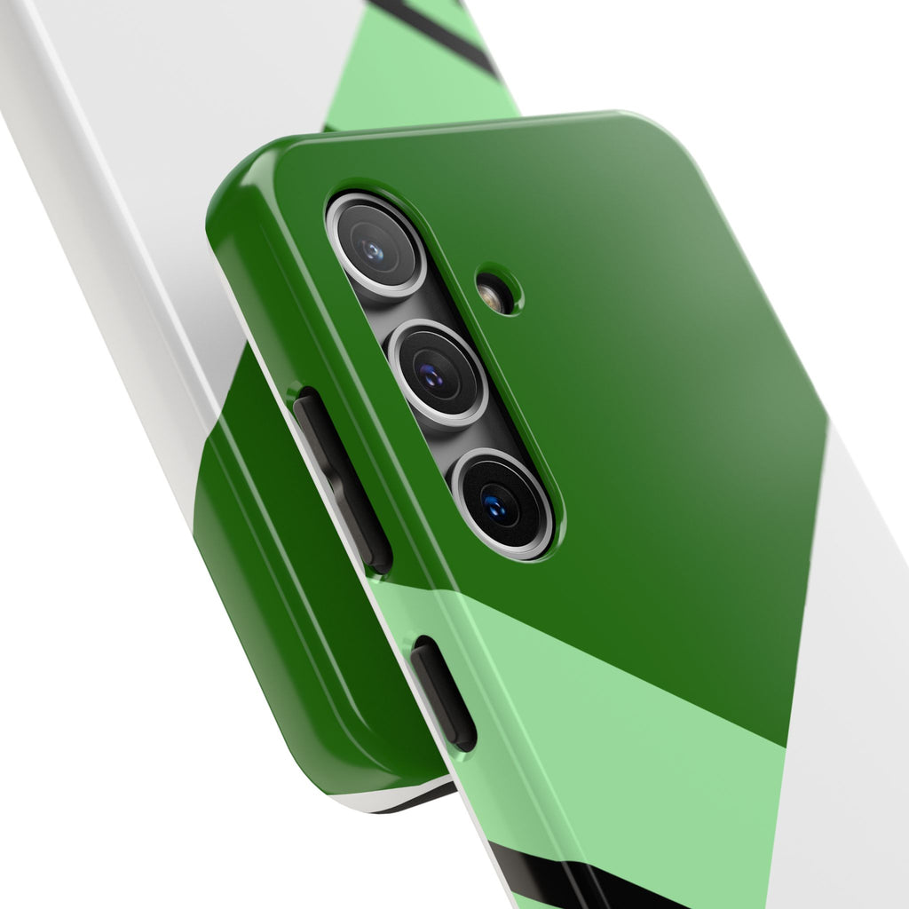 Green Geometric Stripe Phone Case | Tough Phone Cases