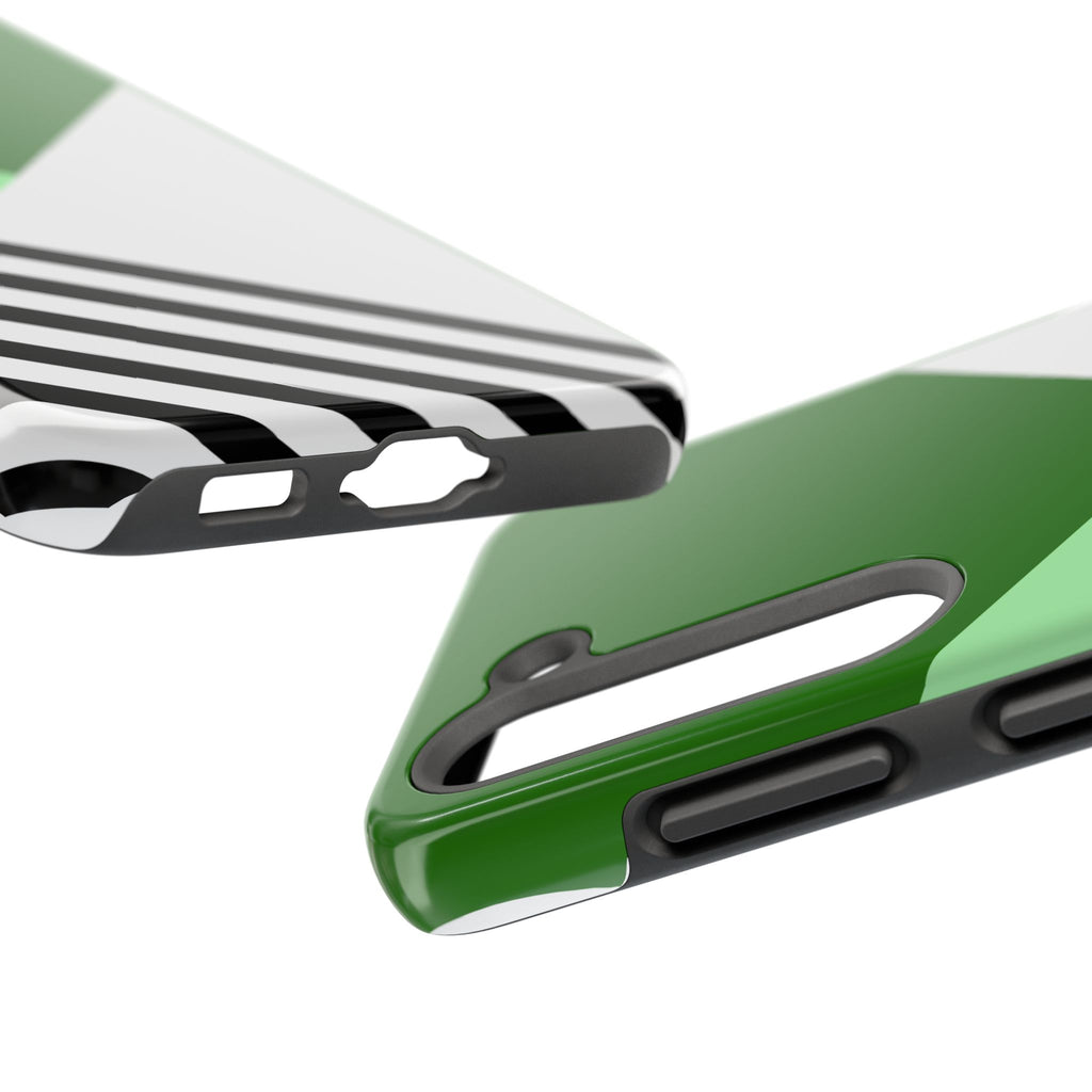 Green Geometric Stripe Phone Case | Tough Phone Cases