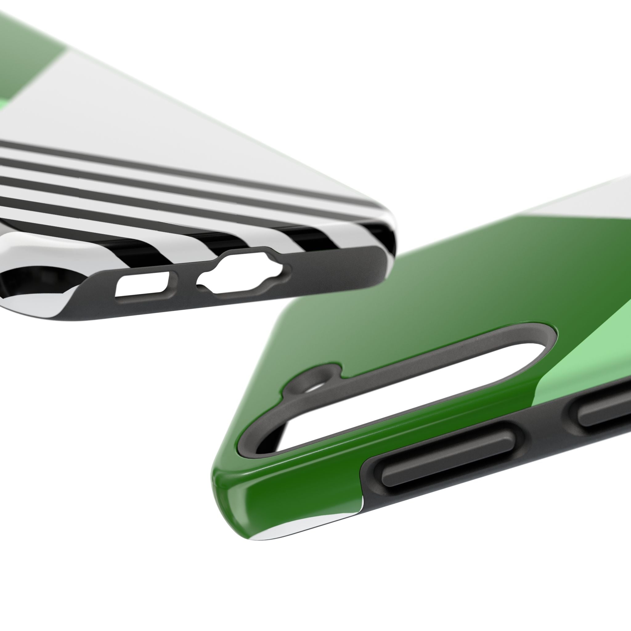 Green Geometric Stripe Phone Case | Tough Phone Cases