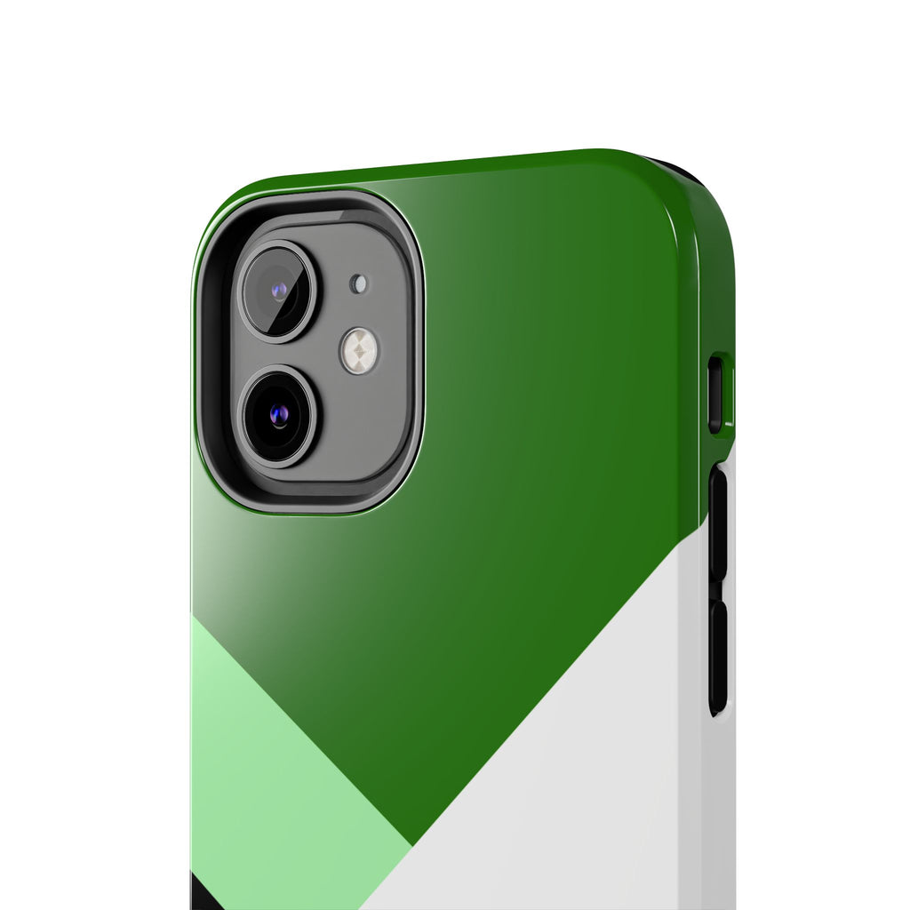 Green Geometric Stripe Phone Case | Tough Phone Cases