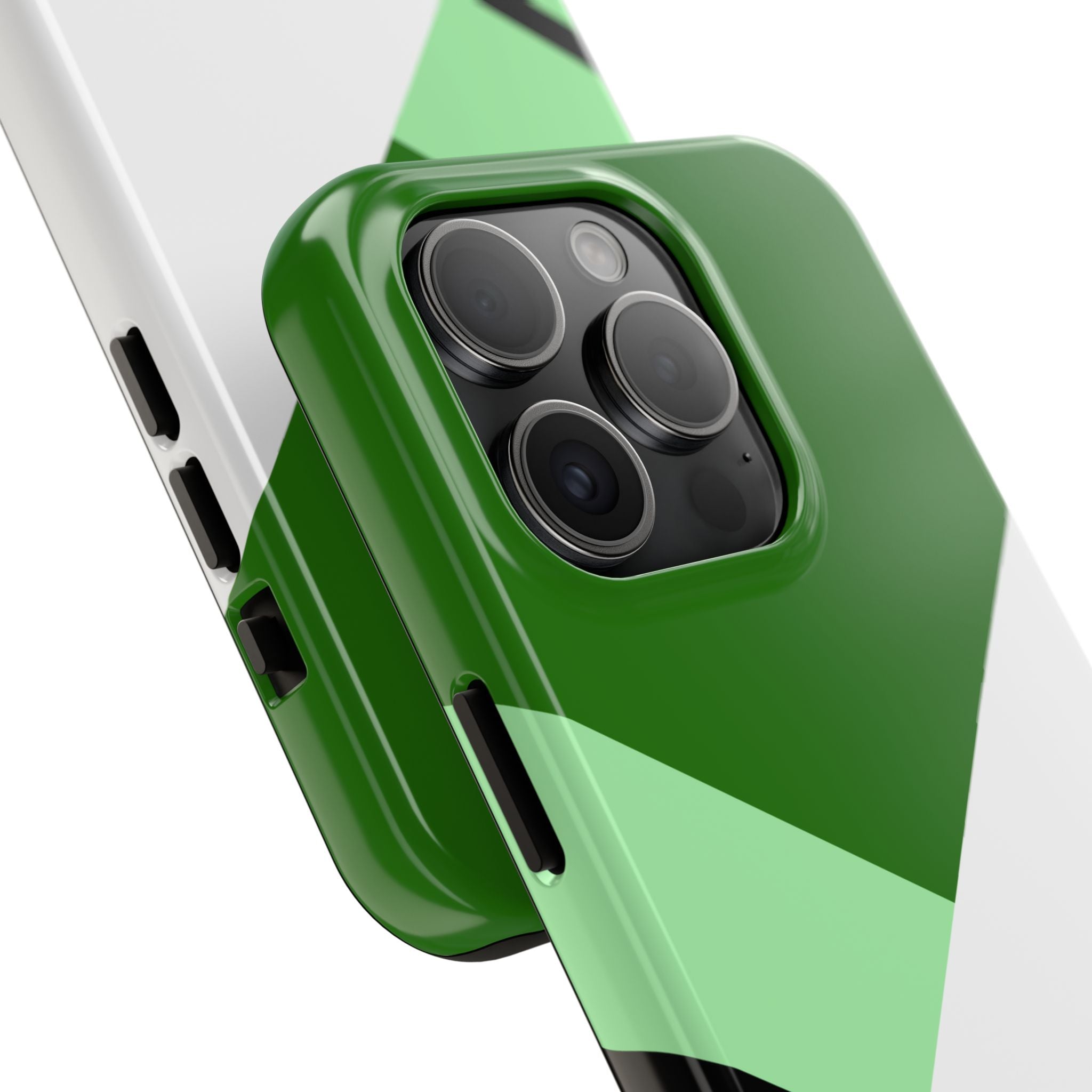 Green Geometric Stripe Phone Case | Tough Phone Cases