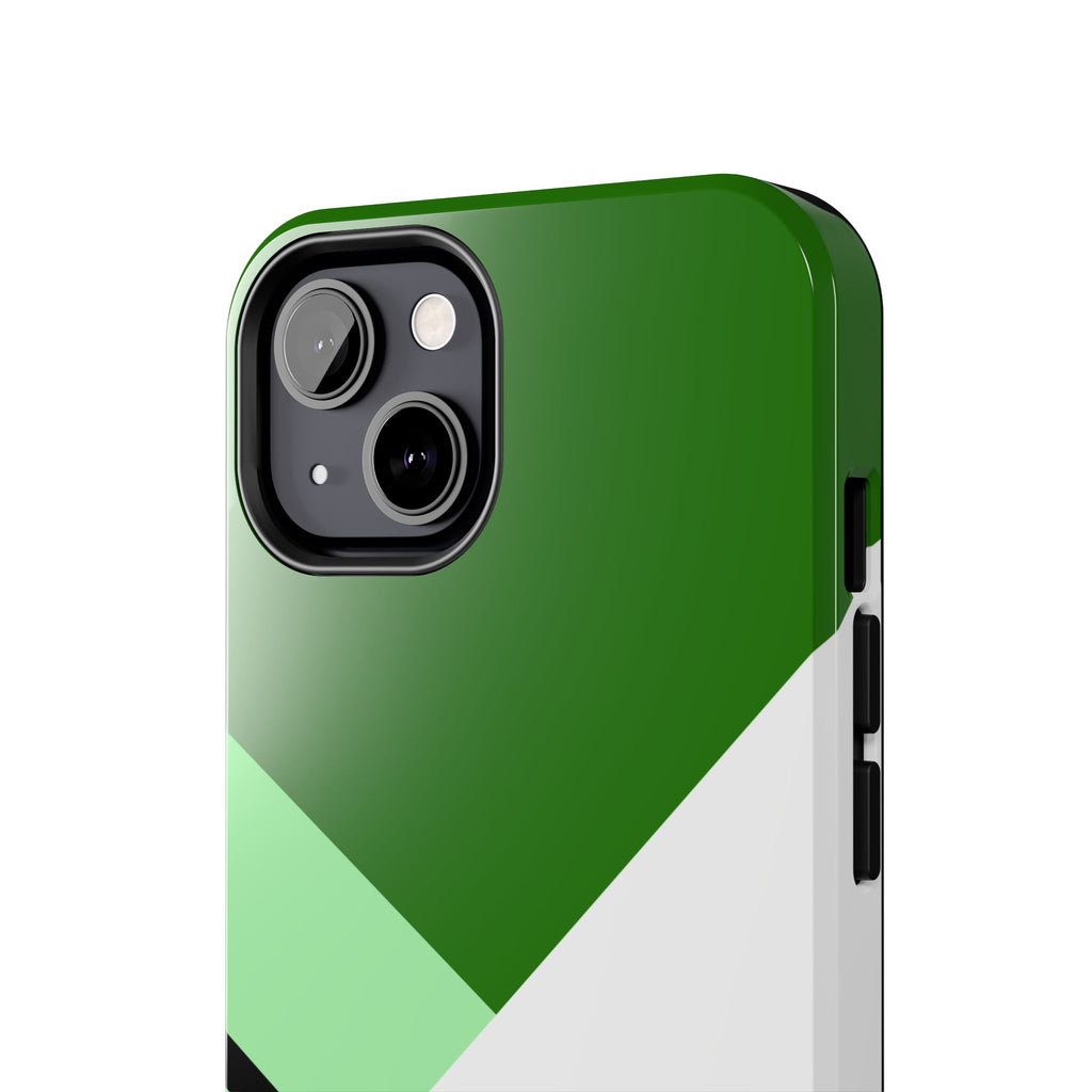 Green Geometric Stripe Phone Case | Tough Phone Cases