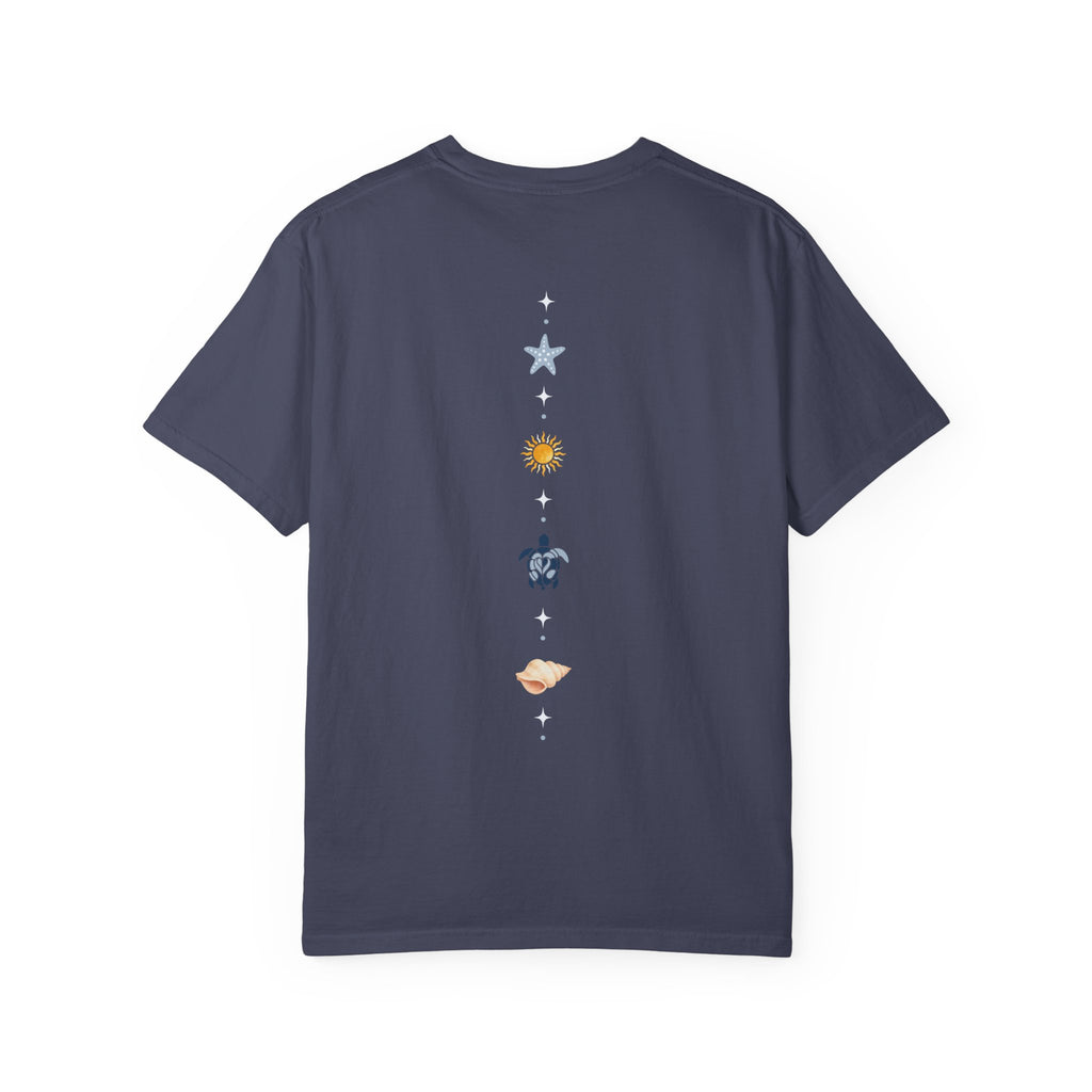 Celestial Icons back print T-Shirt | sun star moon planets