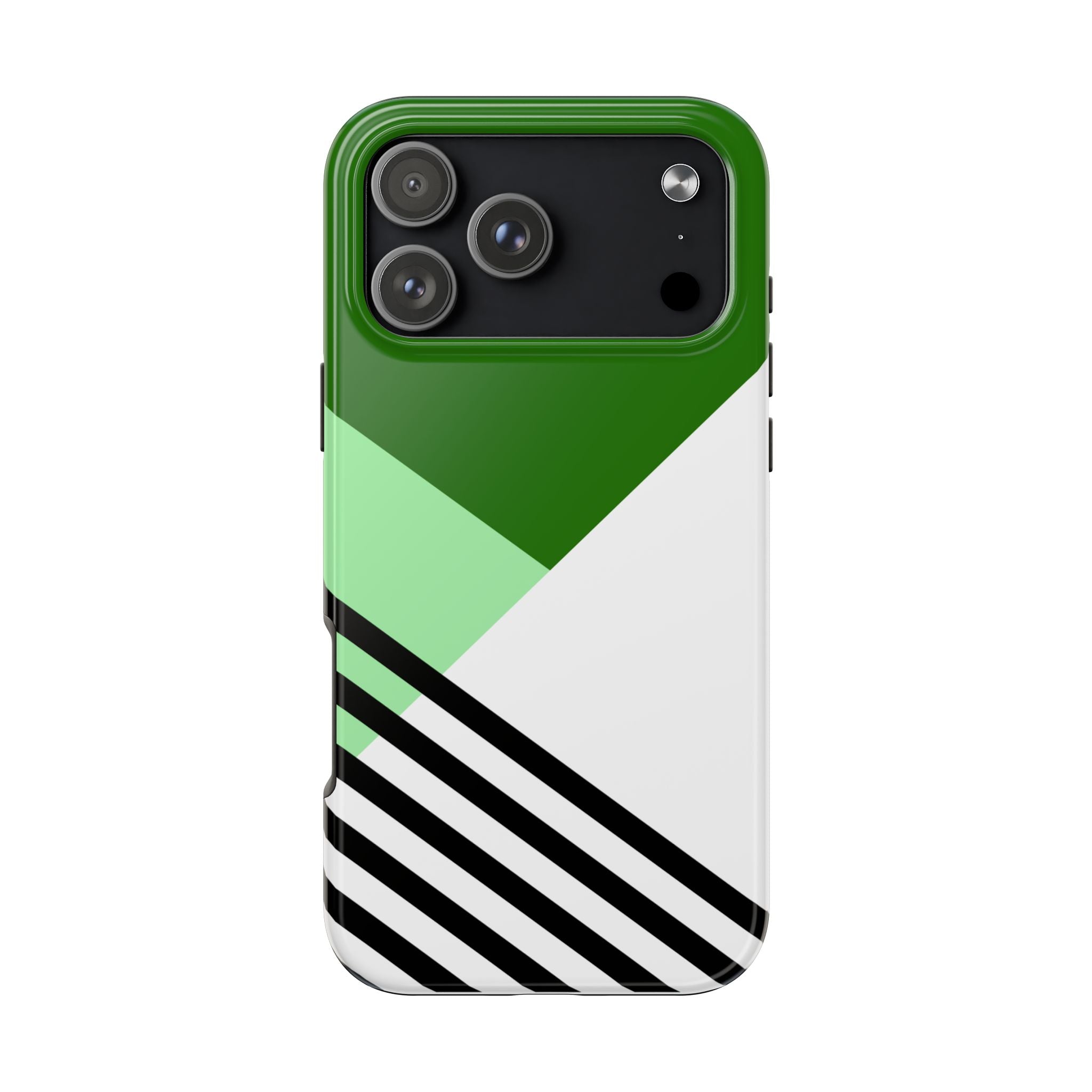 Green Geometric Stripe Phone Case | Tough Phone Cases