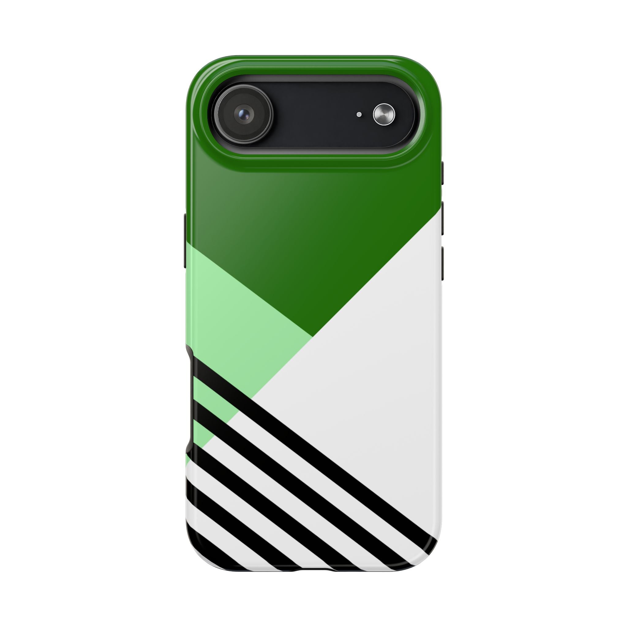 Green Geometric Stripe Phone Case | Tough Phone Cases