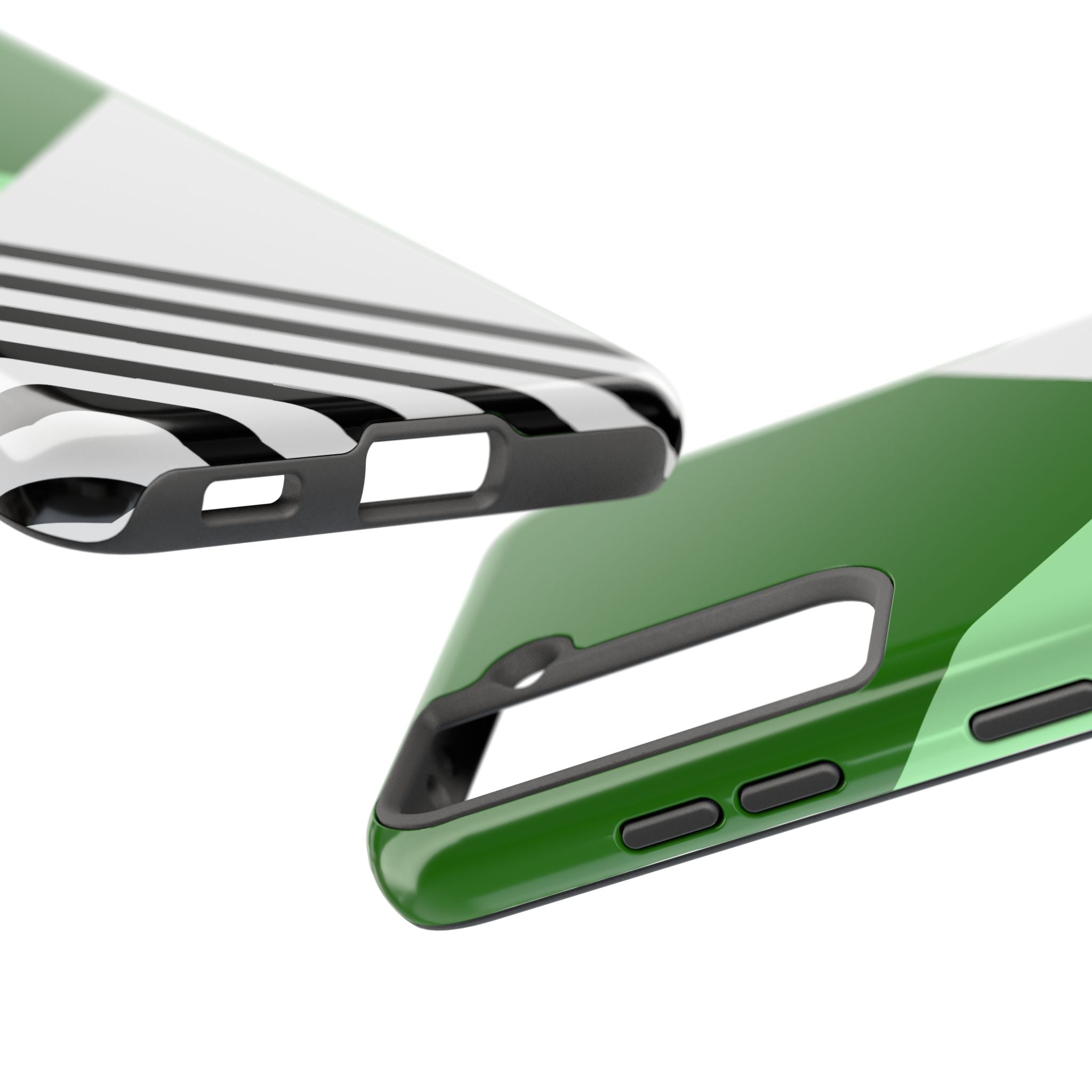 Green Geometric Stripe Phone Case | Tough Phone Cases
