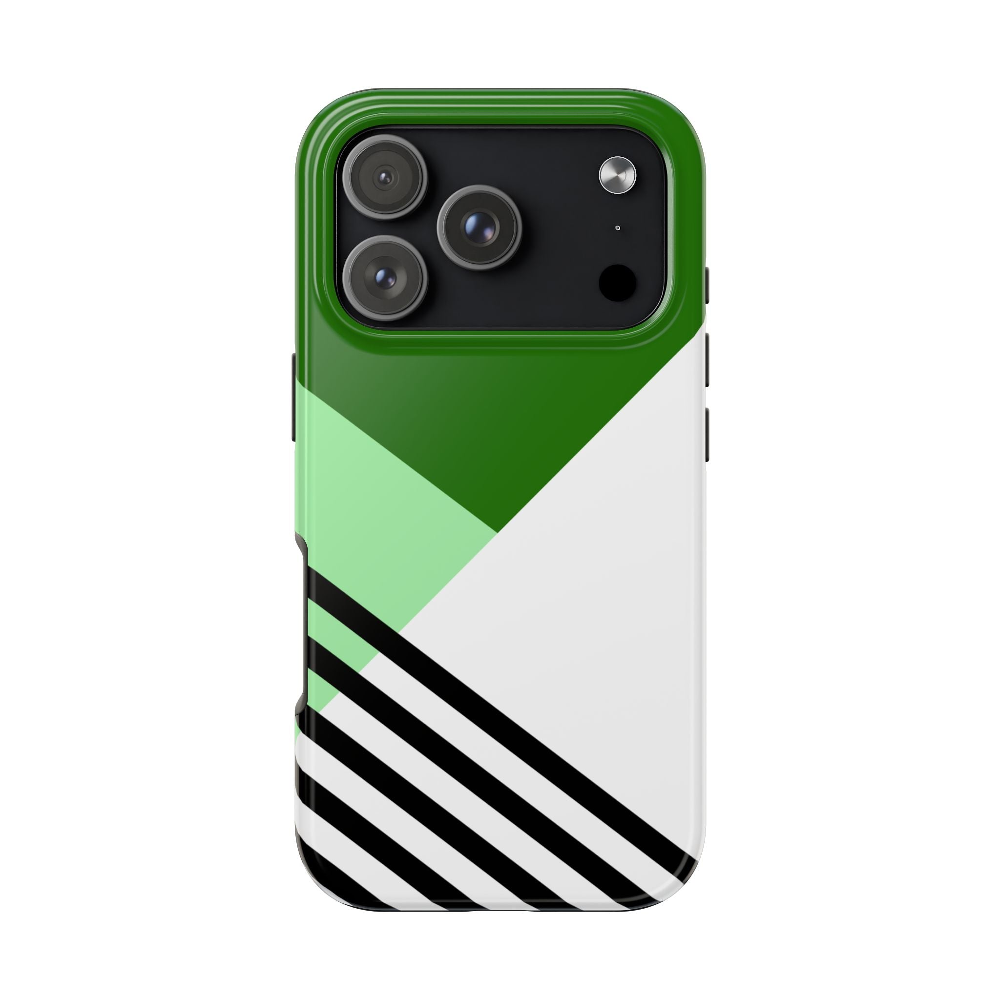 Green Geometric Stripe Phone Case | Tough Phone Cases