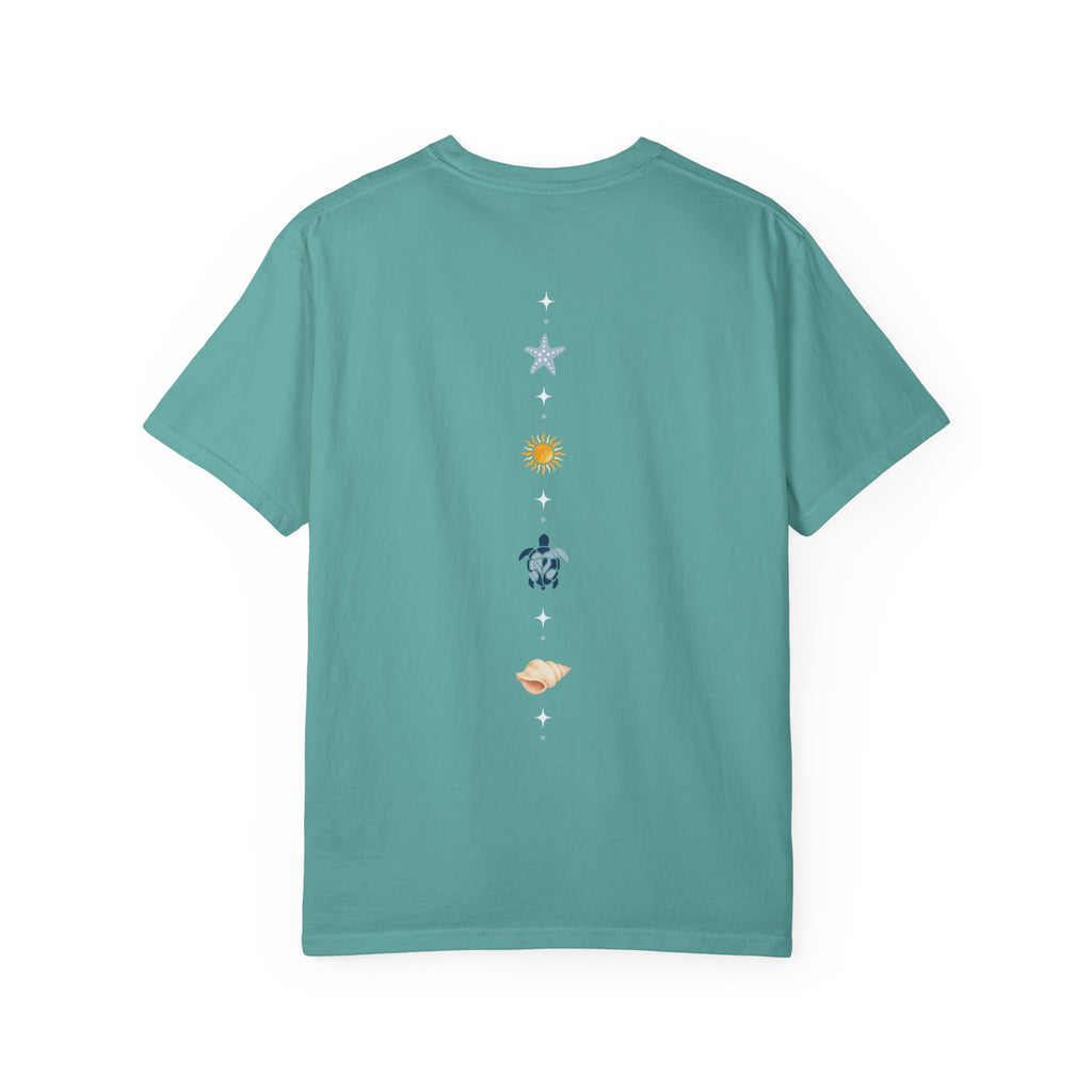 Celestial Icons back print T-Shirt | sun star moon planets