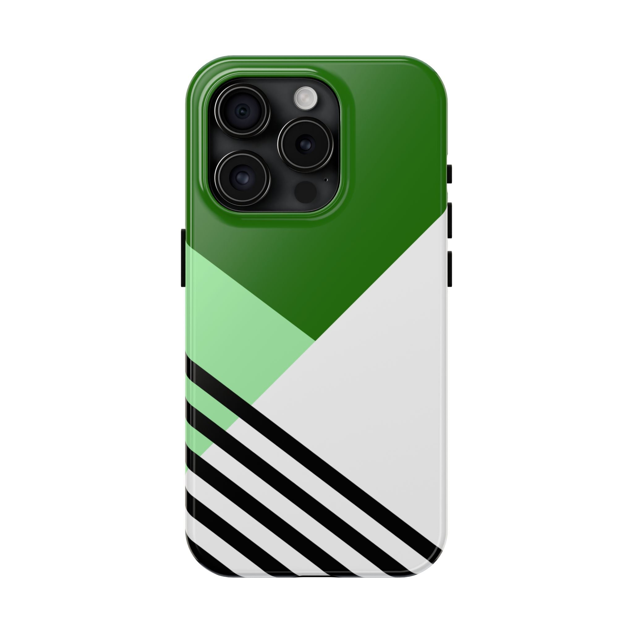 Green Geometric Stripe Phone Case | Tough Phone Cases
