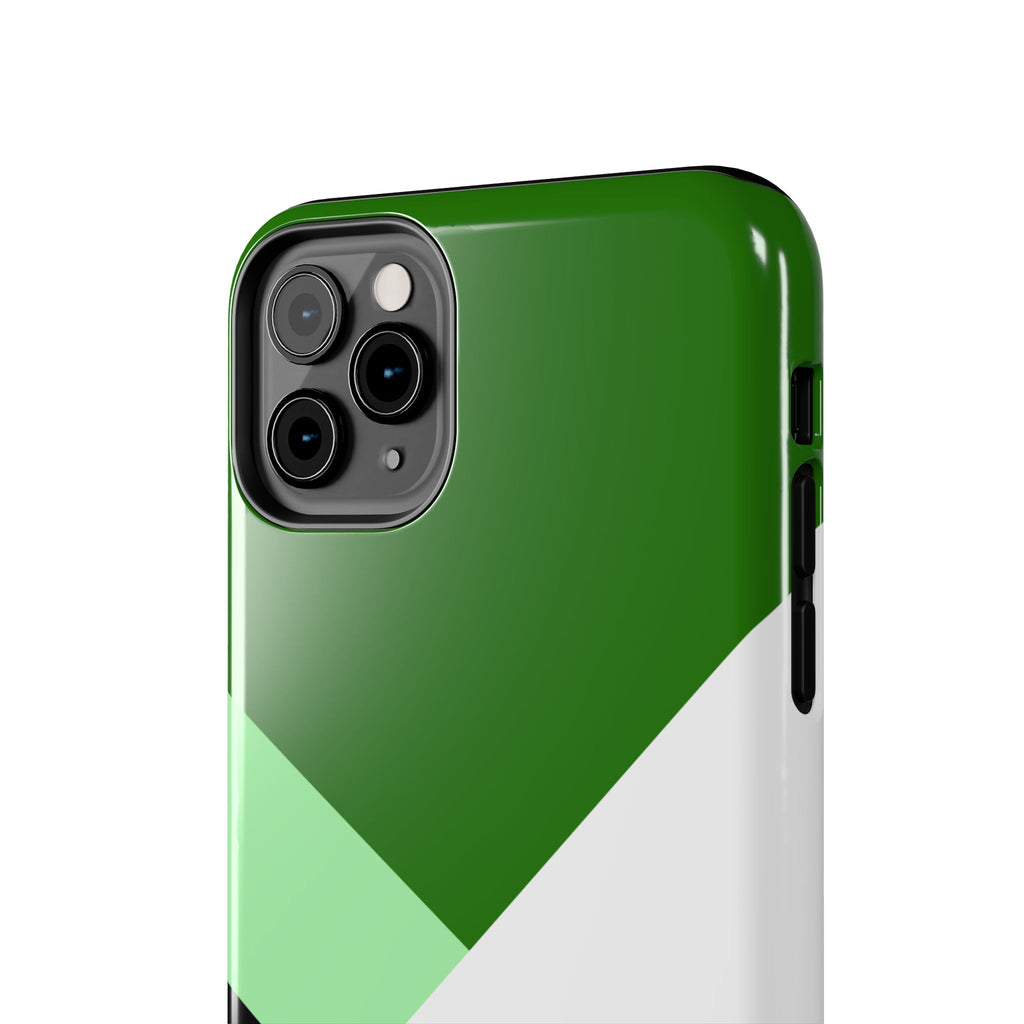 Green Geometric Stripe Phone Case | Tough Phone Cases