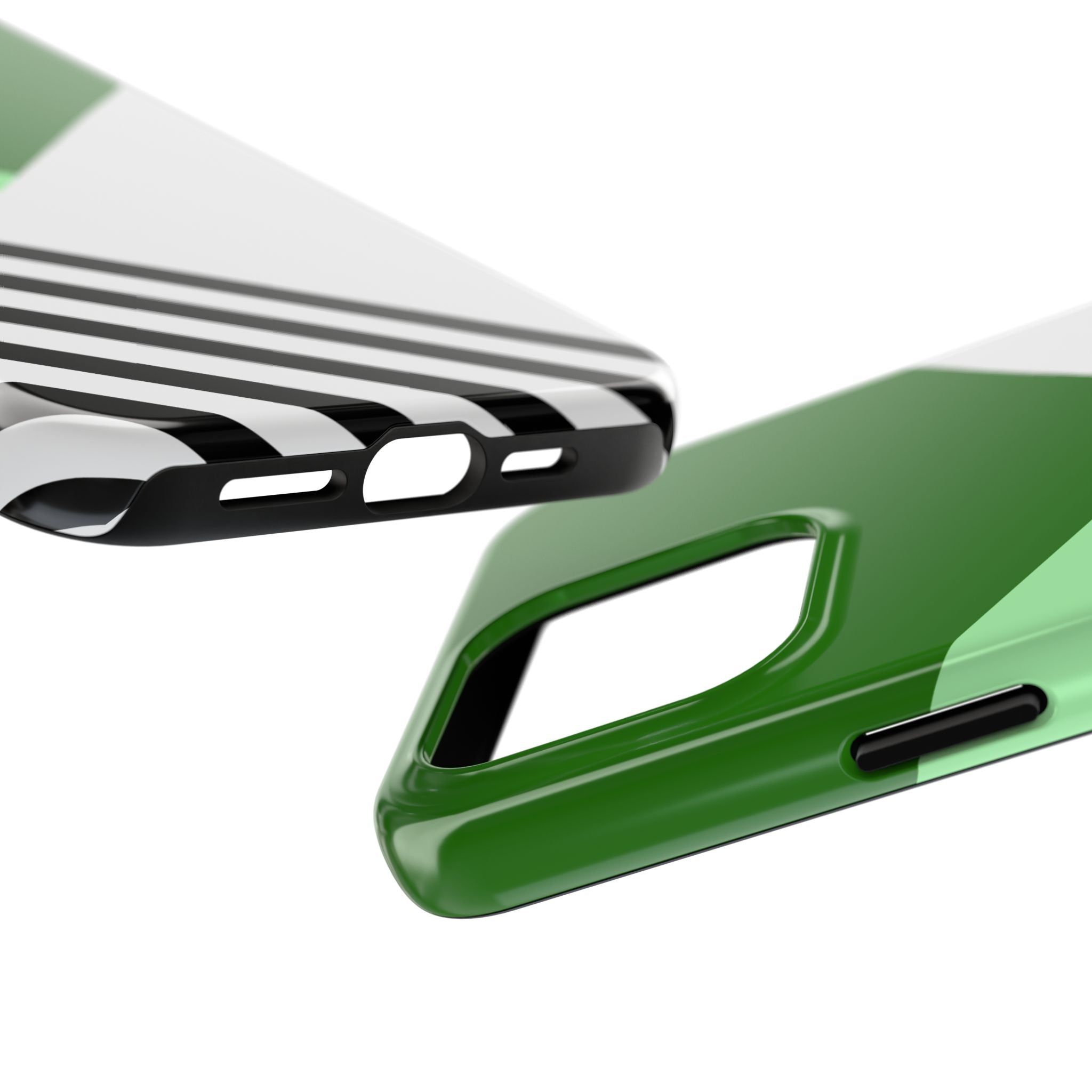 Green Geometric Stripe Phone Case | Tough Phone Cases