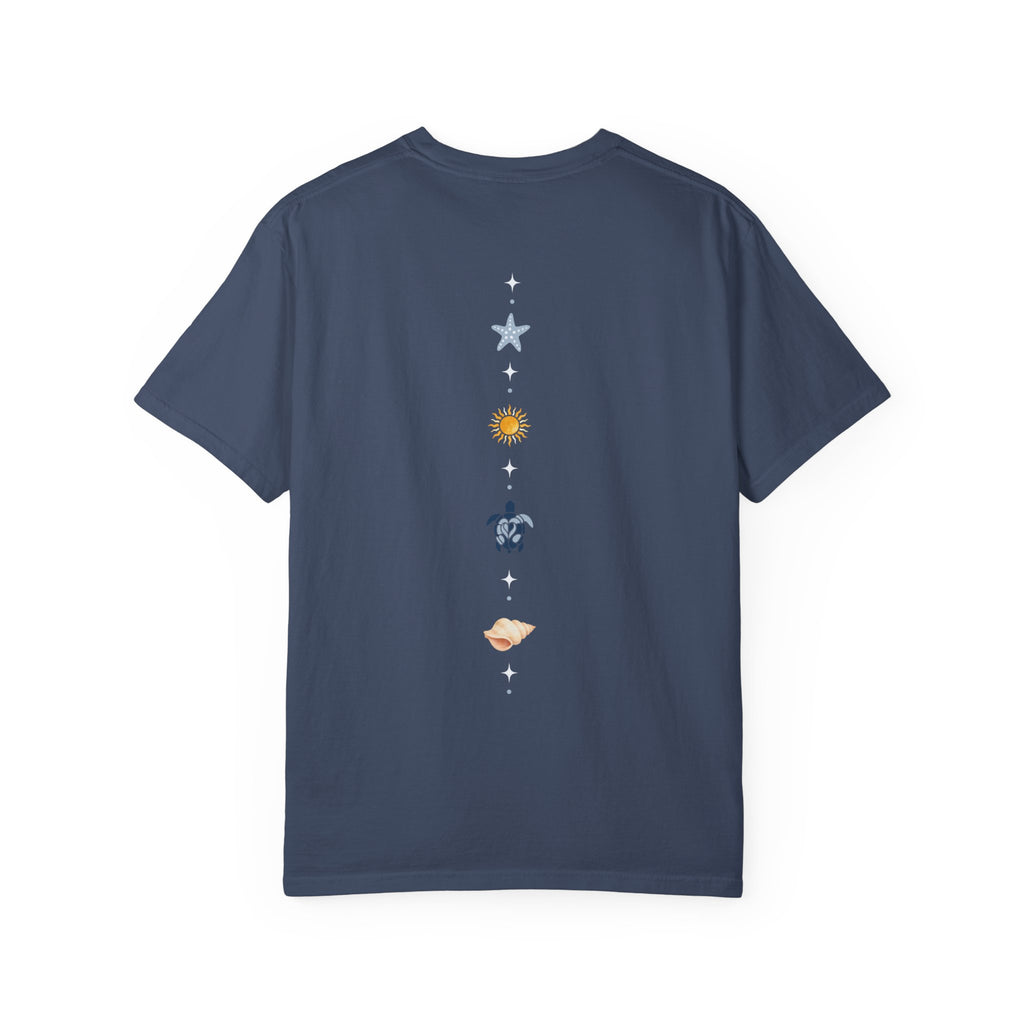 Celestial Icons back print T-Shirt | sun star moon planets