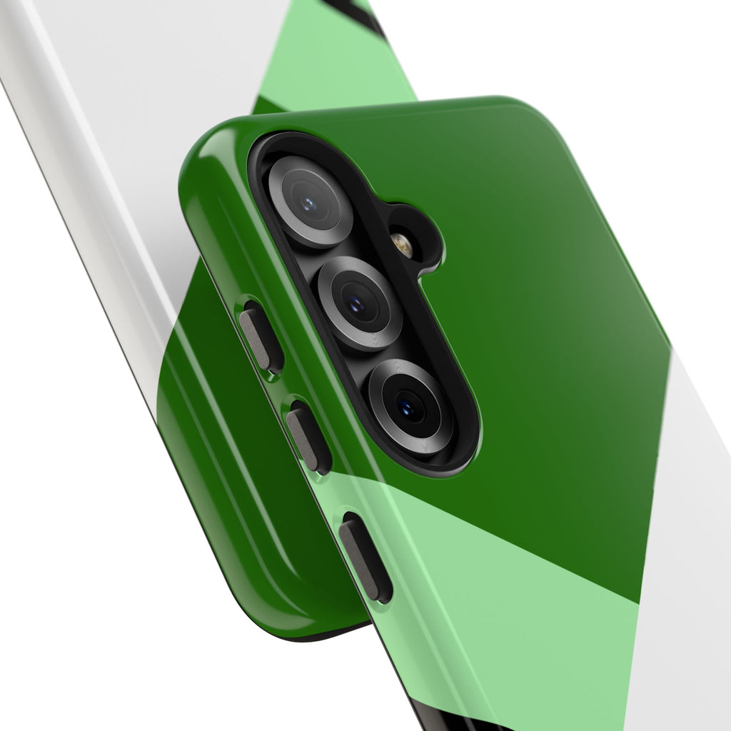 Green Geometric Stripe Phone Case | Tough Phone Cases