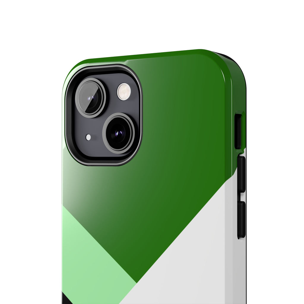 Green Geometric Stripe Phone Case | Tough Phone Cases