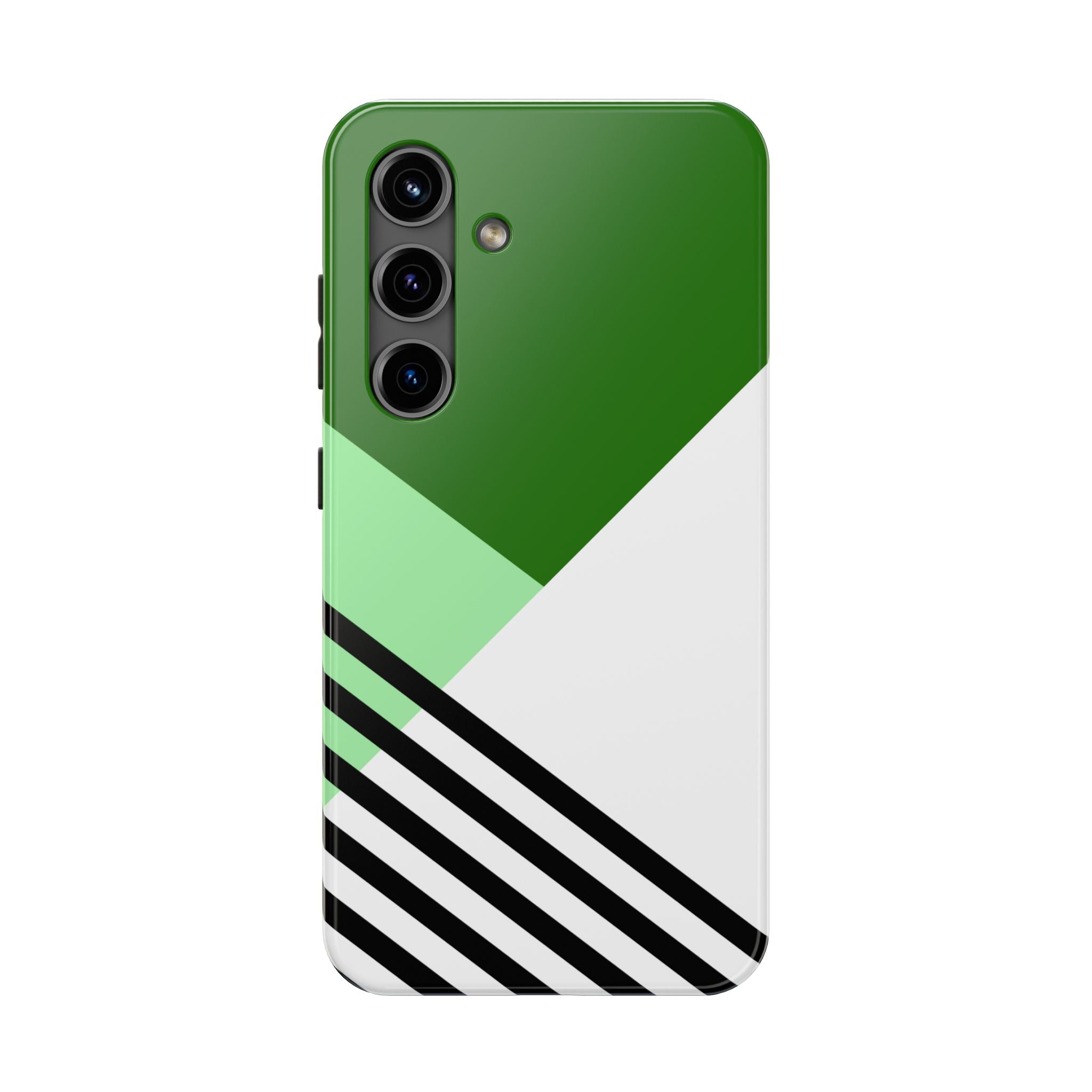 Green Geometric Stripe Phone Case | Tough Phone Cases