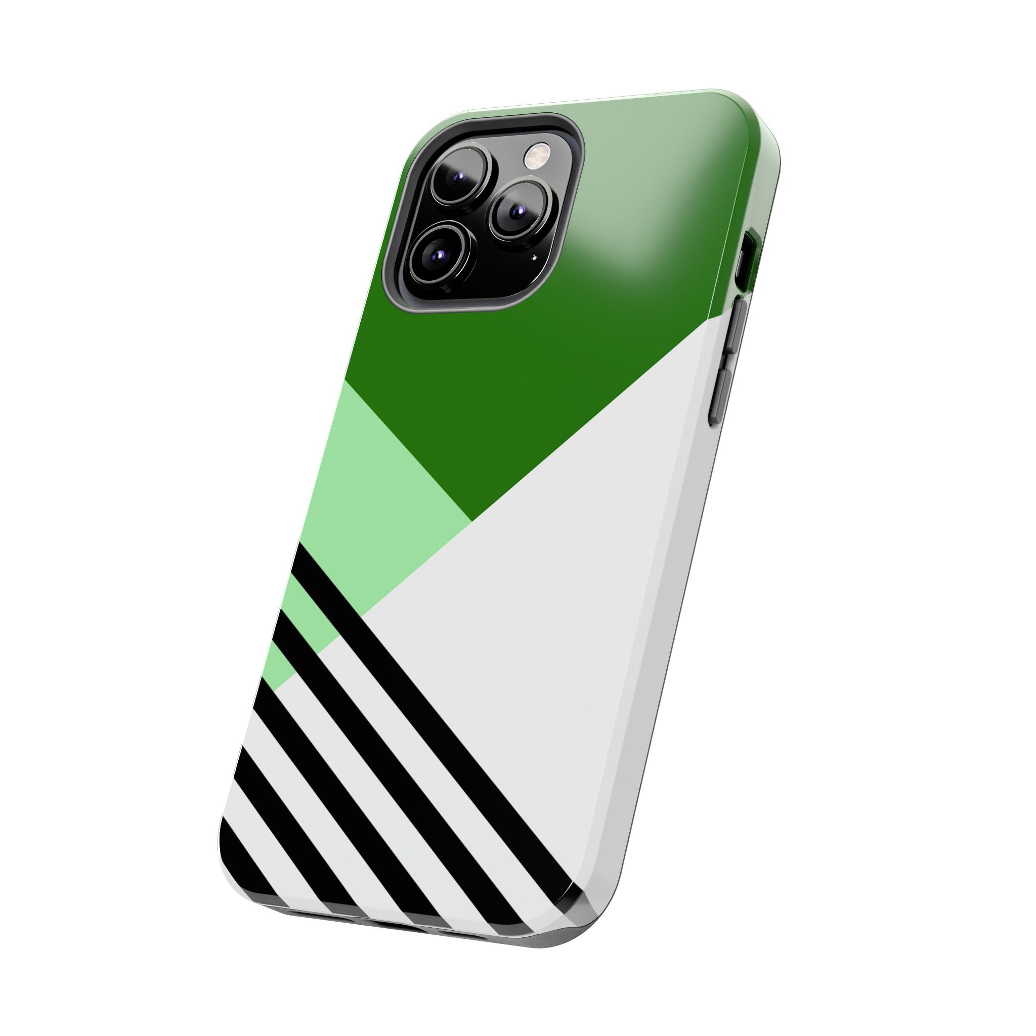 Green Geometric Stripe Phone Case | Tough Phone Cases