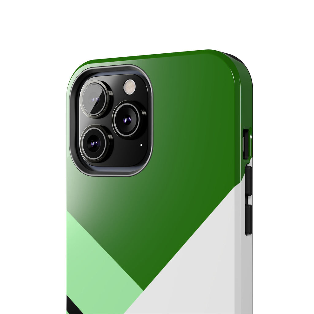 Green Geometric Stripe Phone Case | Tough Phone Cases