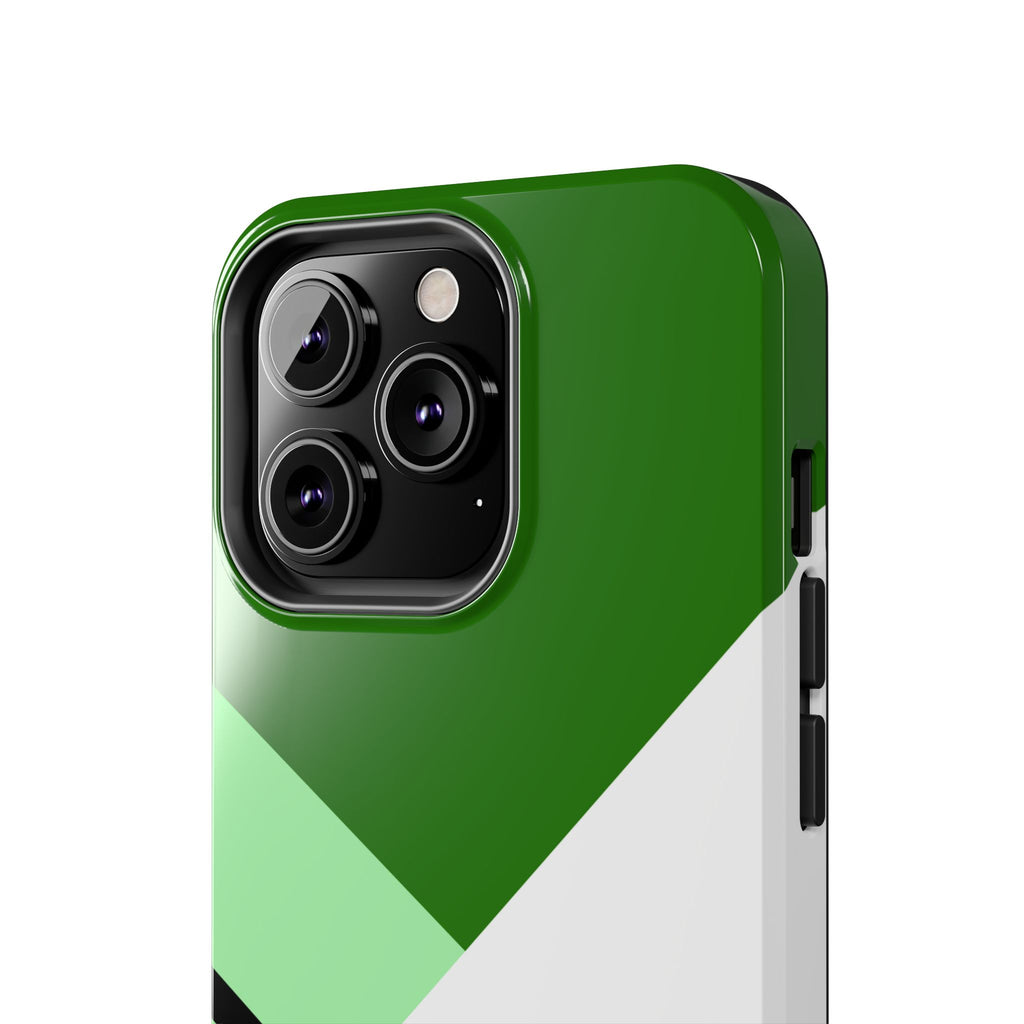 Green Geometric Stripe Phone Case | Tough Phone Cases