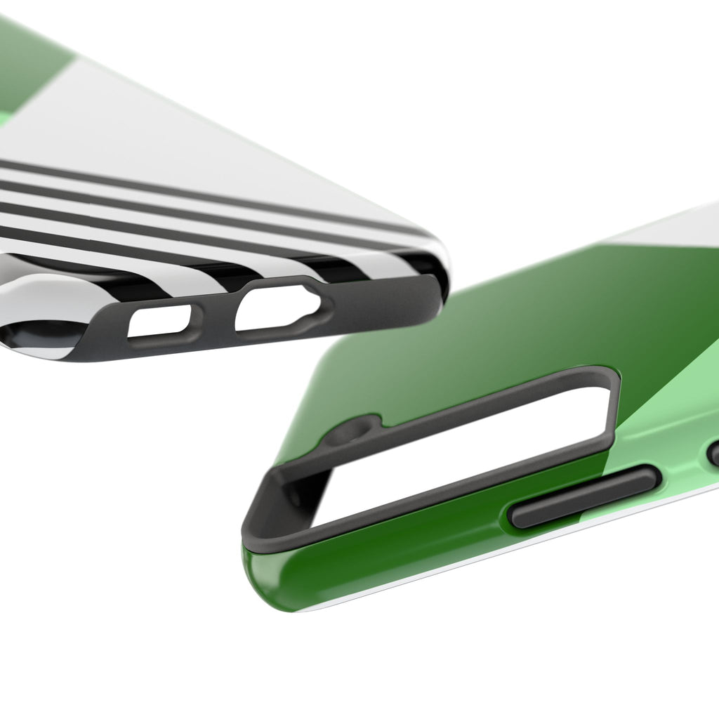 Green Geometric Stripe Phone Case | Tough Phone Cases