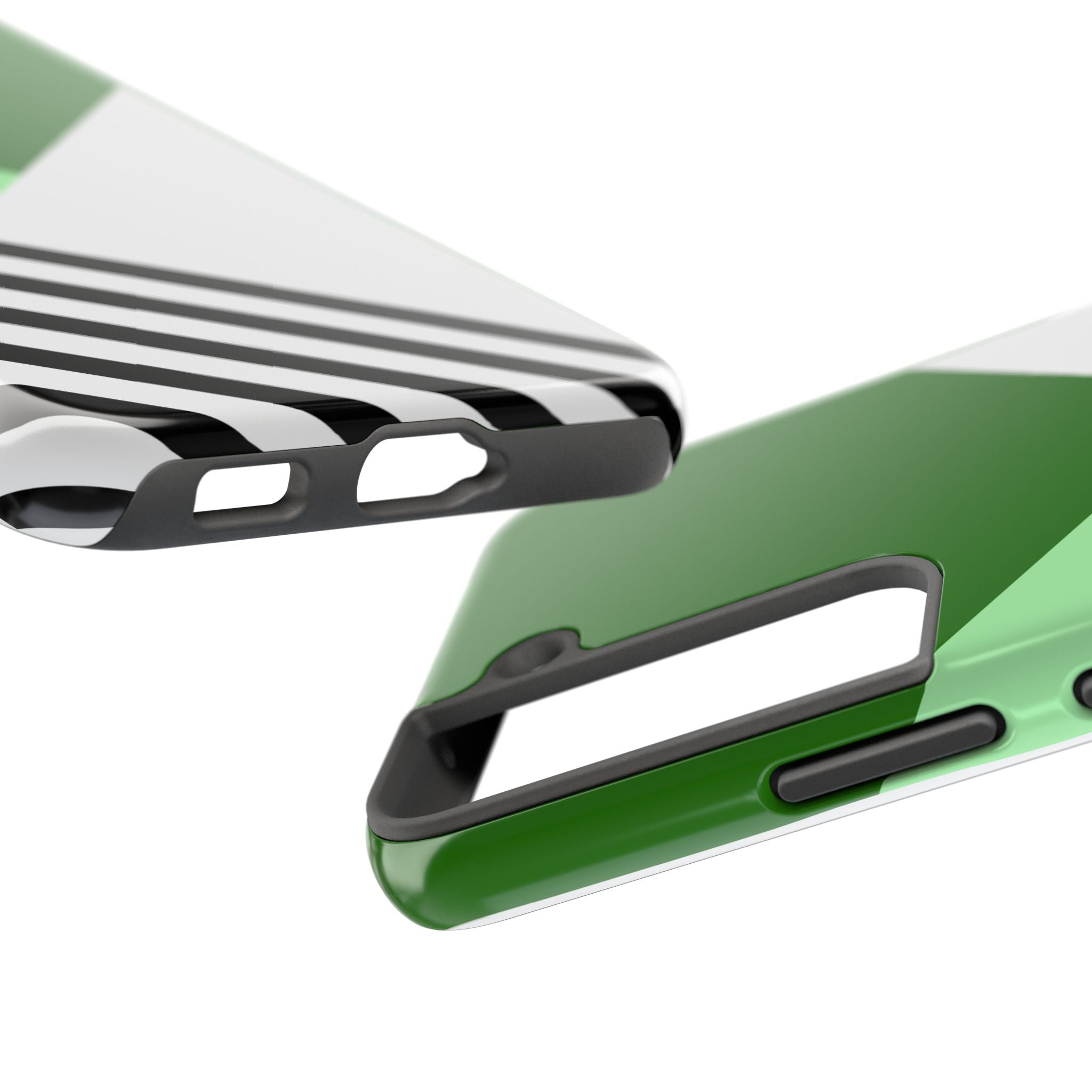 Green Geometric Stripe Phone Case | Tough Phone Cases