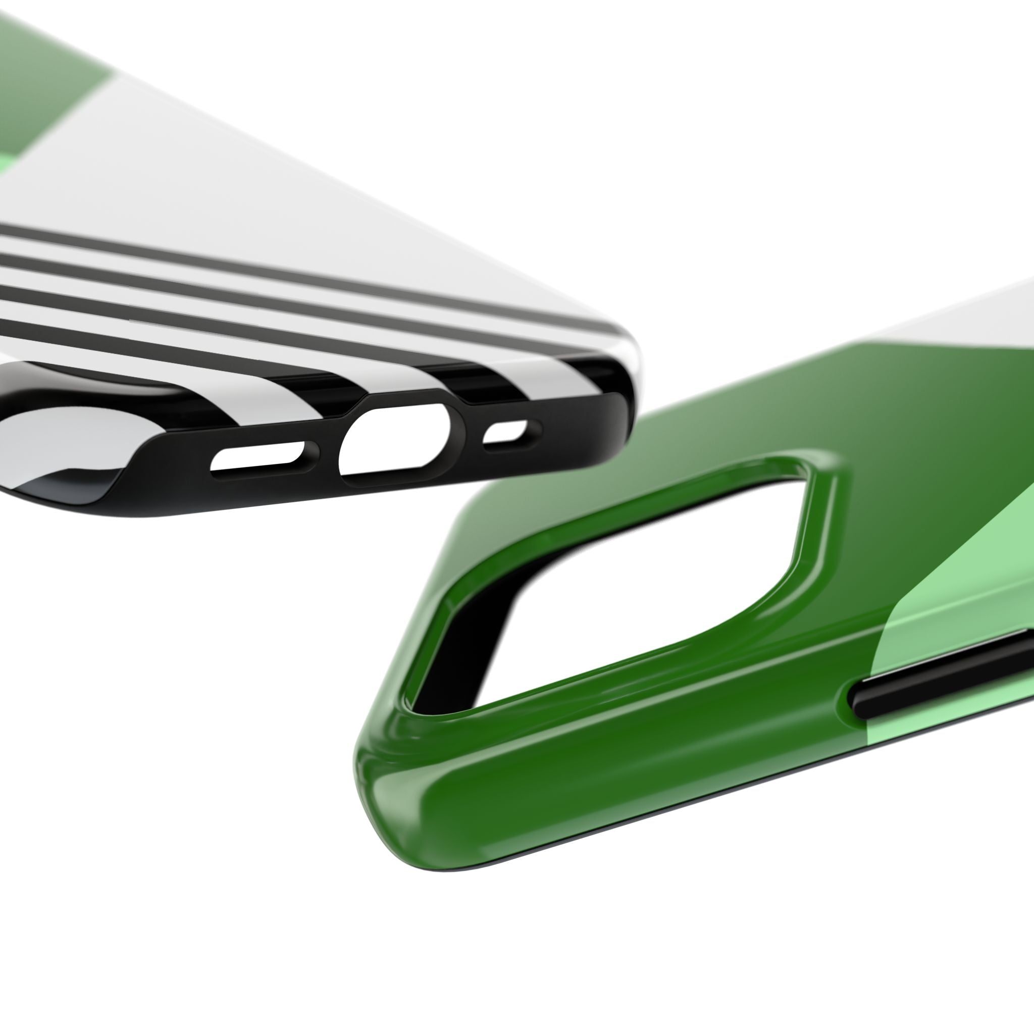 Green Geometric Stripe Phone Case | Tough Phone Cases