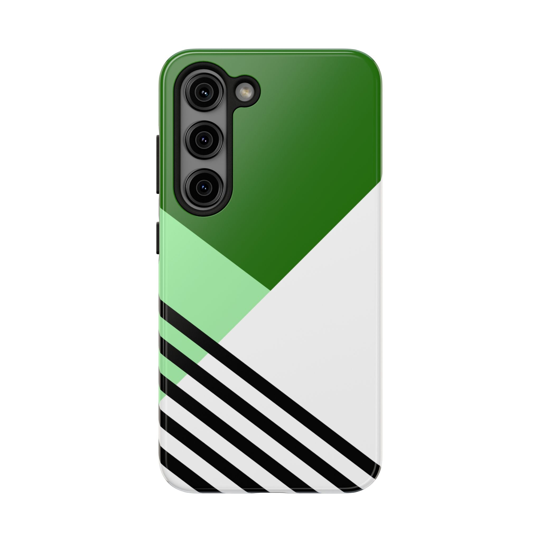Green Geometric Stripe Phone Case | Tough Phone Cases
