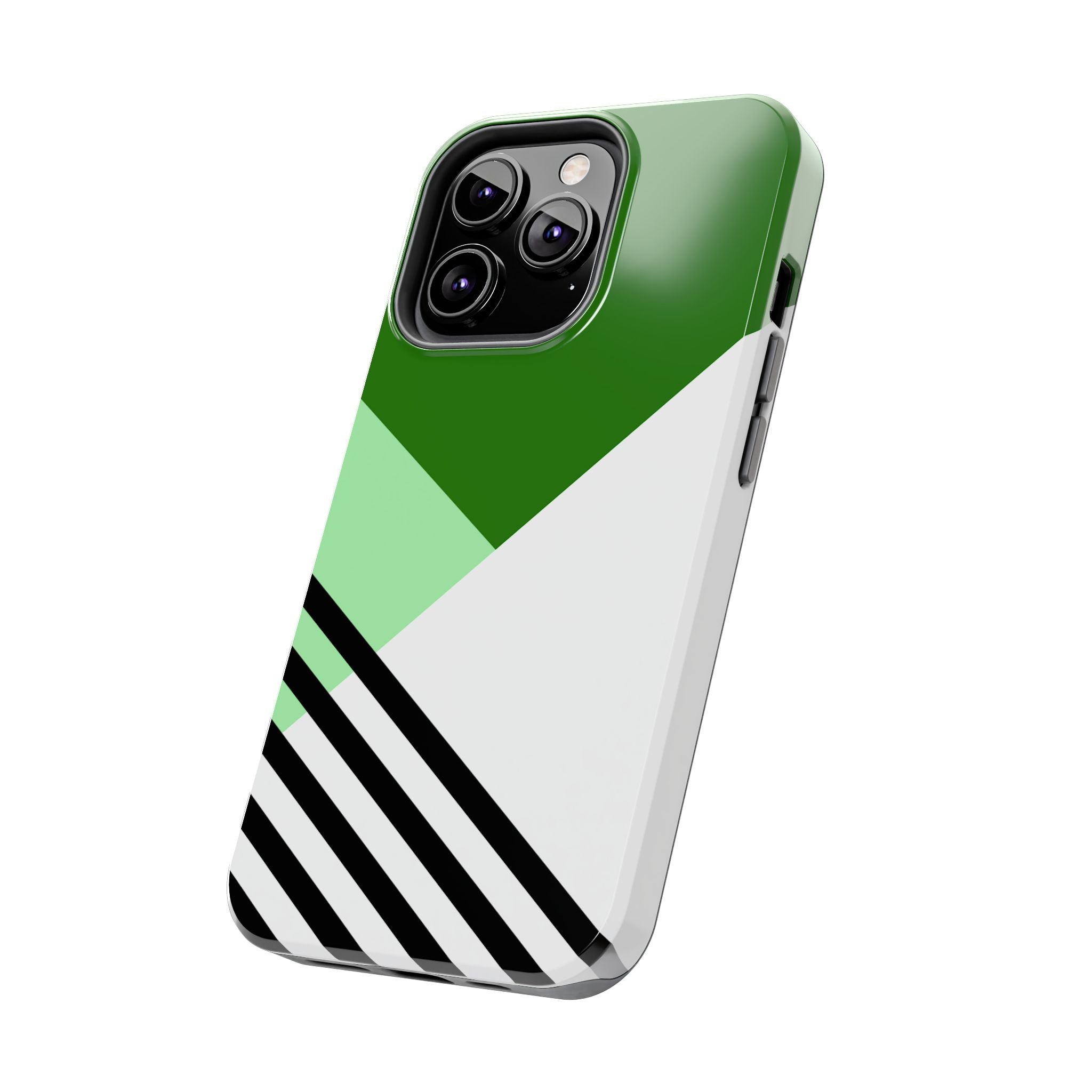 Green Geometric Stripe Phone Case | Tough Phone Cases